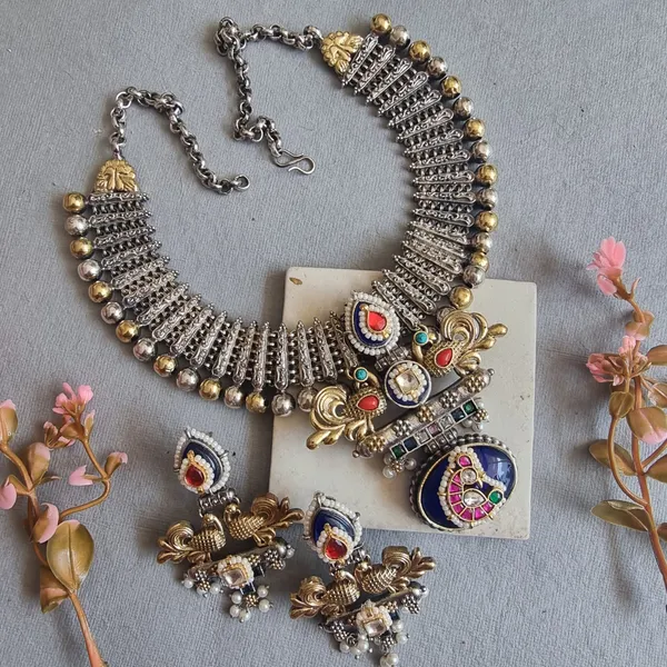 CHAYA_DUALTONE_KUNDAN_NECKLACE_SET_FOR_WOMEN