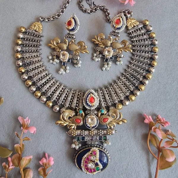 CHAYA_DUALTONE_KUNDAN_NECKLACE_SET_FOR_WOMEN