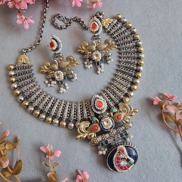 CHAYA_DUALTONE_KUNDAN_NECKLACE_SET_FOR_WOMEN