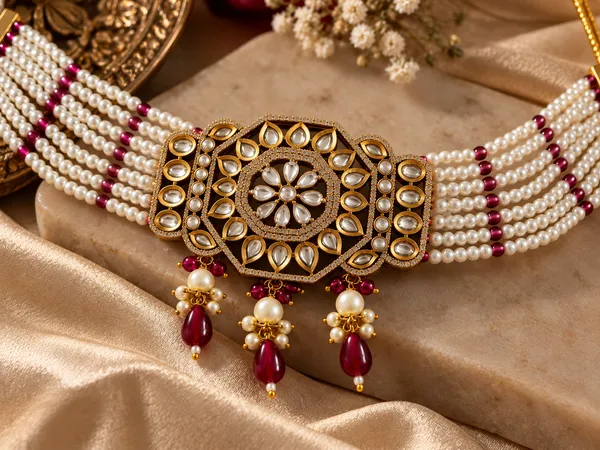 SARASWATI_PEARL_KUNDAN__NECKLACE_WITH_EARRINGS