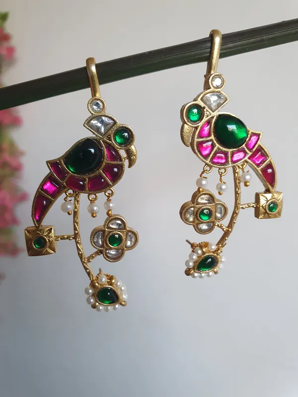 Chidiya_Phool_Kundan_Earcuffs_For_Women