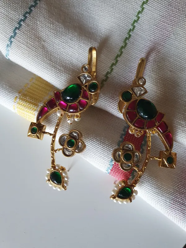 Chidiya_Phool_Kundan_Earcuffs_For_Women