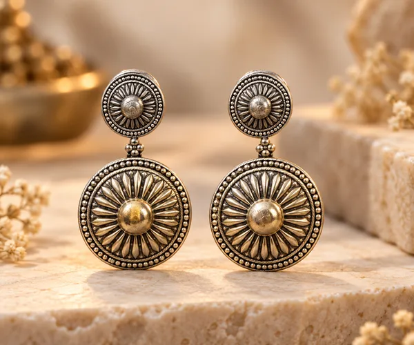 Dhriti_Oxidised_Silver_Tribal_Fusion_Necklace_Set_with_Earrings_for_Women