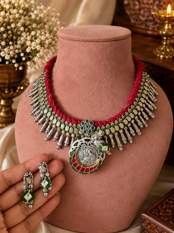 RATRI_FUSION_HANDMADE_NACKLACE_WITH_EARRINGS