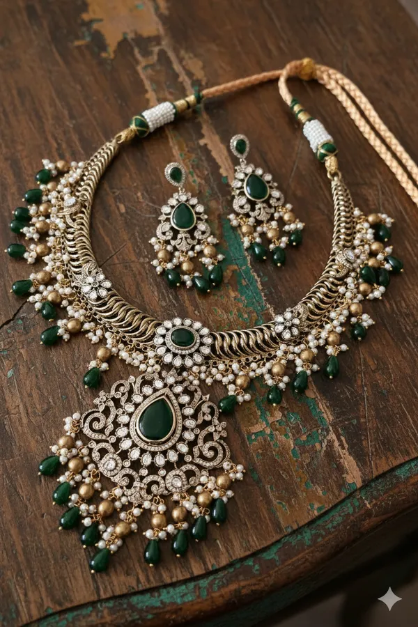 DURGA_HERITAGE_GOLD_NECKLACE_WITH_EARRINGS