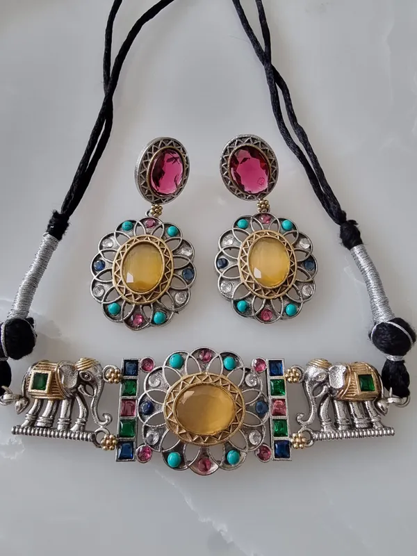 GAJGAMINI_NAVRATAN_CHOKER_SET_FOR_WOMEN_WITH_EARRINGS