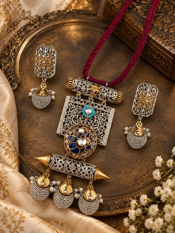 DIVYA_DUALTONE_HASLI_PENDENT_SET_FOR_WOMEN