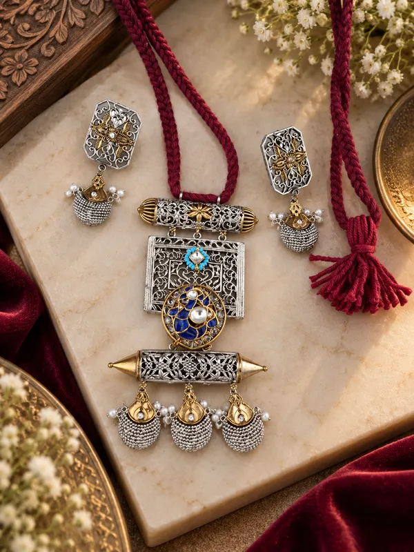 DIVYA_DUALTONE_HASLI_PENDENT_SET_FOR_WOMEN