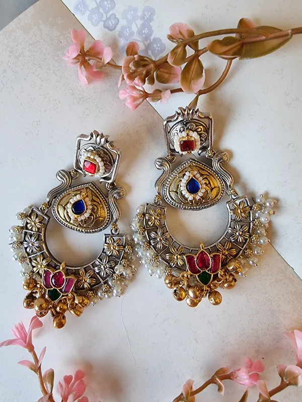 MANIKA_DUALTONE_FUSION_LONG_EARRINGS