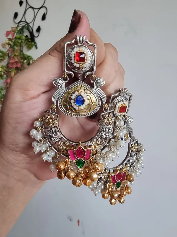 MANIKA_DUALTONE_FUSION_LONG_EARRINGS