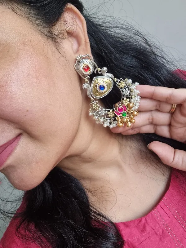 MANIKA_DUALTONE_FUSION_LONG_EARRINGS