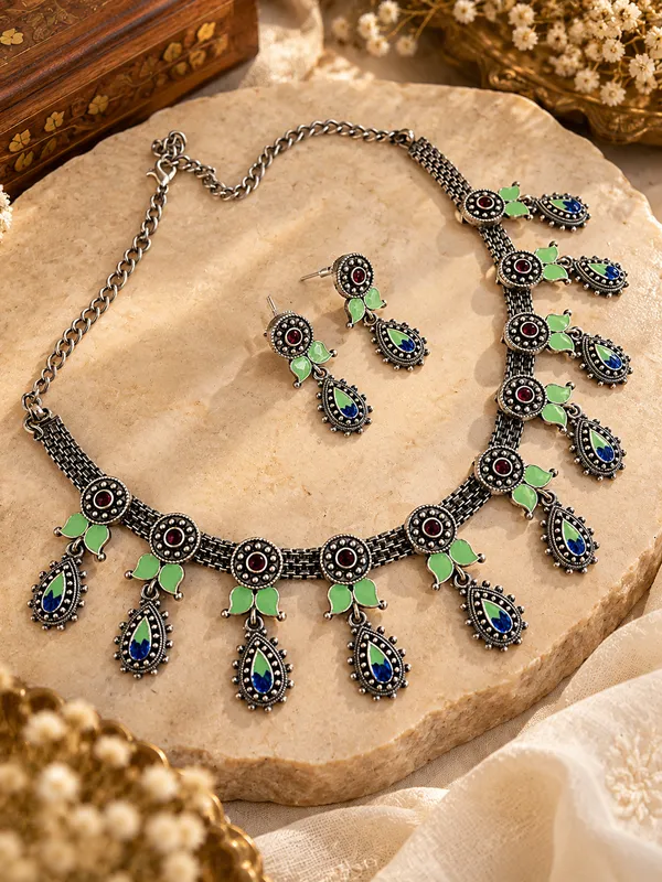 KASHISH_GREEN_MEENAKARI_NECKLACE_SET_FOR_WOMEN