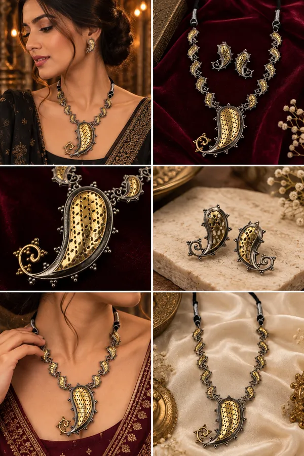 Kairavi_Antique_Paisley_Statement_Necklace_Set_with_Earrings_for_Women