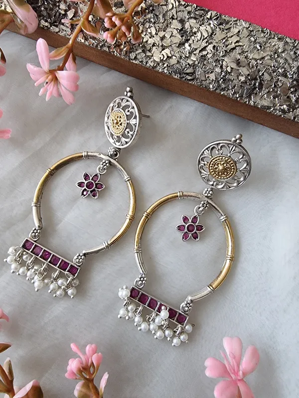 MAYA_DUALTONE_BRASS_CHANDBALI_EARRINGS_FOR_WOMEN
