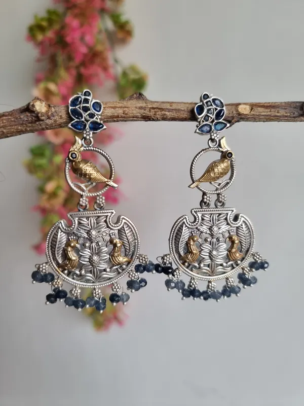Mallika_Blue_Pearl__Long_Earrings_For_Women
