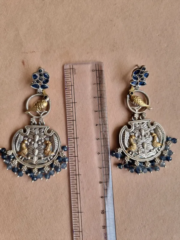 Mallika_Blue_Pearl__Long_Earrings_For_Women