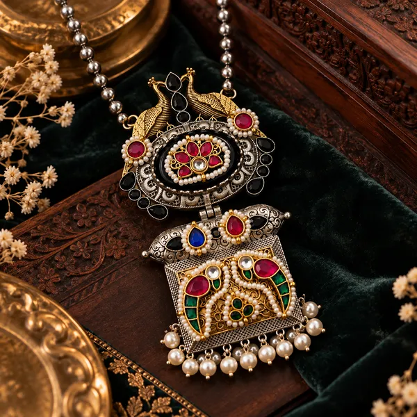 Mayura_Multicolour_Peacock_Statement_Necklace_Set_with_Earrings_for_Women