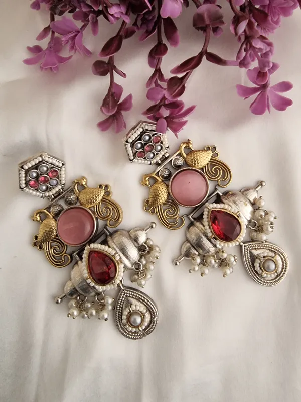Naaz_Long_Dualtone_Earrings