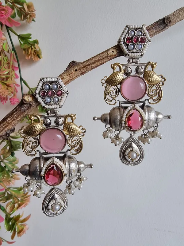 Naaz_Long_Dualtone_Earrings