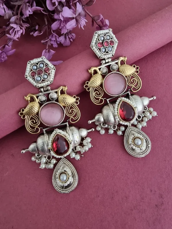 Naaz_Long_Dualtone_Earrings