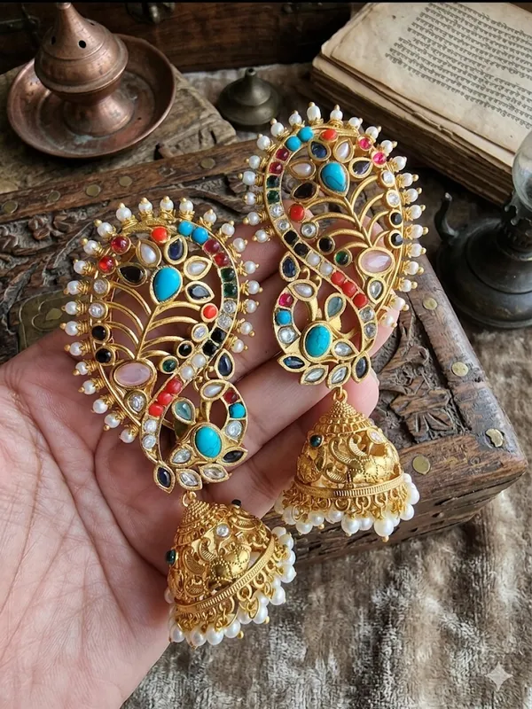 PANKH__GOLD_PLATED___NAVRATAN__BRASS_EARCUFF_PAIR_FOR_WOMEN