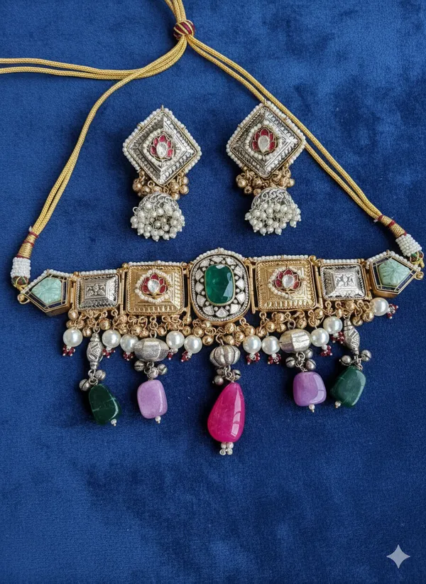 PARI_GREEN_DOUBLET_KASHMIRI__GOLD_PLATEDCHOKER_IN_PREMIUM_QUALITY