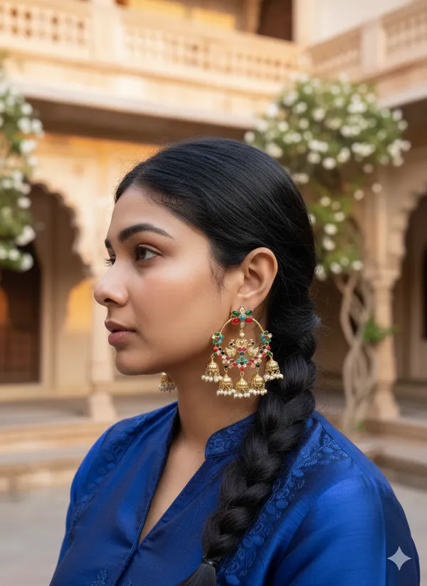 PIYA_GOLD_PLATED_NAVRATAN_CHANDBALI_EARRINGS_FOR_WOMEN