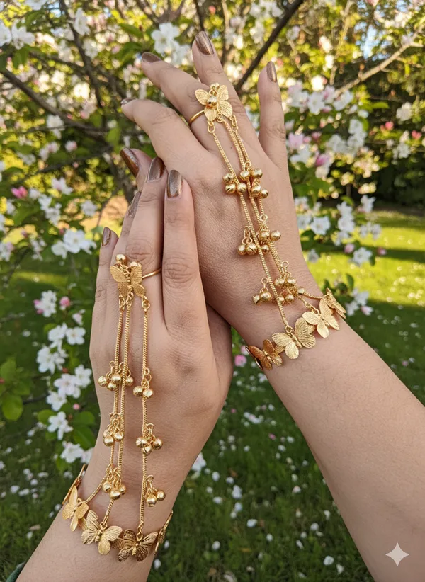 TITLI_GHOONGROO_KASHMIRI__GOLD_HATHPHOOL__FOR_WOMEN