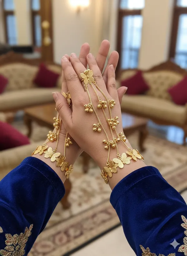 TITLI_GHOONGROO_KASHMIRI__GOLD_HATHPHOOL__FOR_WOMEN