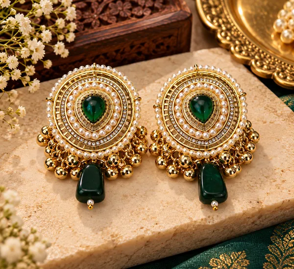 RAJSI_GREEN_KUNDAN_GOLD_PLATED_NECKLACE_WITH_EARRINGS