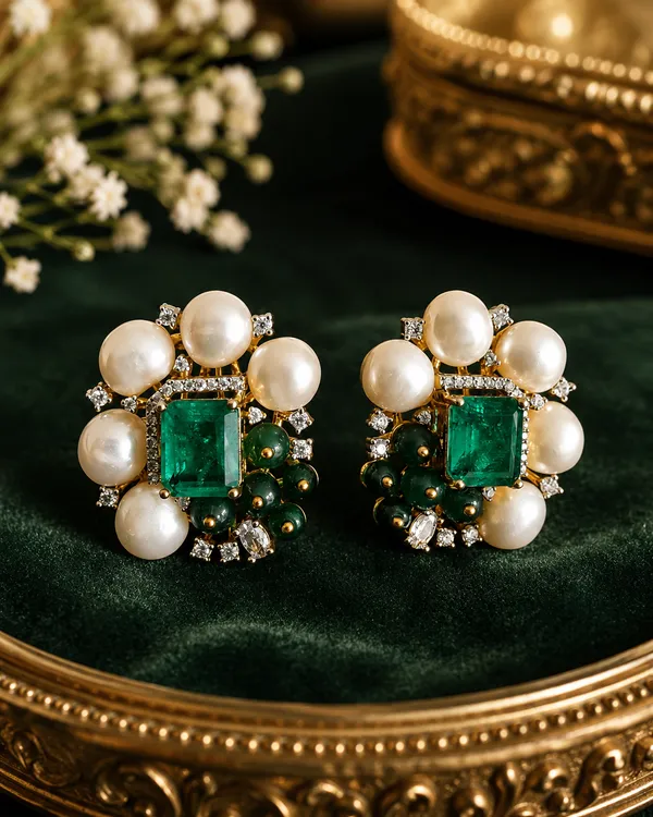 RASS_REAL_PEARLS_DOUBLET_PREMIUM_GOLD_PLATED_EARRINGS