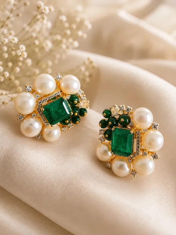 RASS_REAL_PEARLS_DOUBLET_PREMIUM_GOLD_PLATED_EARRINGS