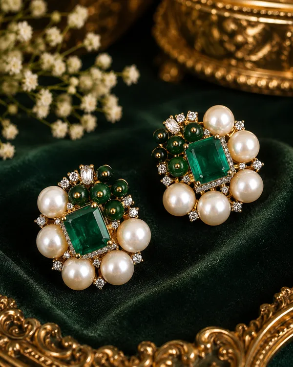RASS_REAL_PEARLS_DOUBLET_PREMIUM_GOLD_PLATED_EARRINGS