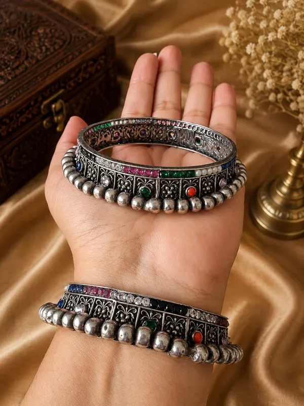 RATRI_NAVRATAN_QXIDIZED__SILVER_BANGLES_PAIR