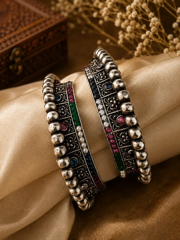 RATRI_NAVRATAN_QXIDIZED__SILVER_BANGLES_PAIR