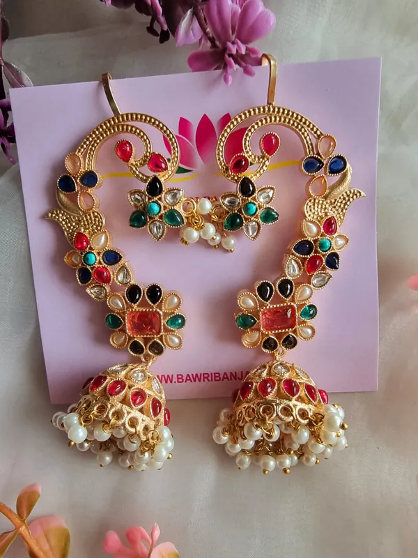 RIWAZ_NAVRATAN_EARCUFF_PAIR_FOR_WOMEN