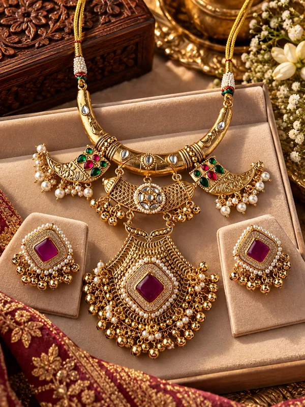 SHAHI_GULNAAR_GOLD_KUNDAN,_PEARL_AND_MULTICOLOUR_STONE_NECKLACE_SET