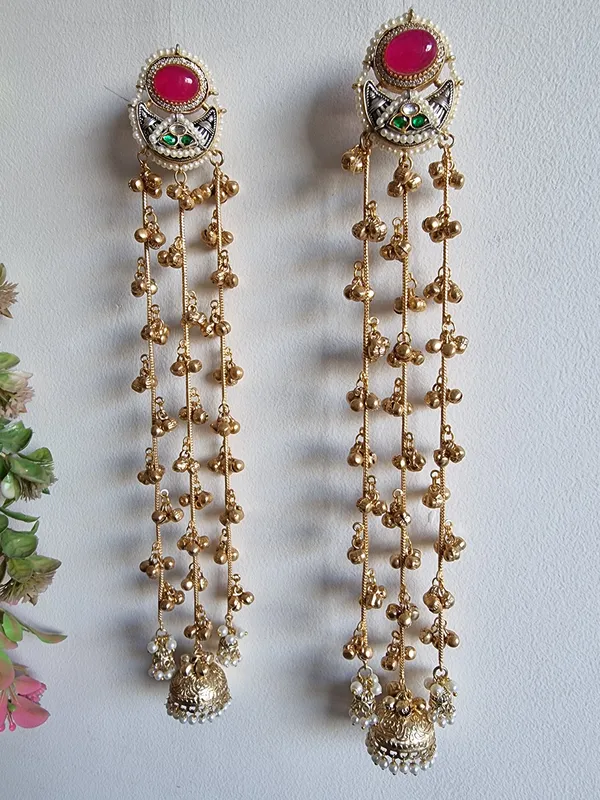 SHASHA_LONG_KASHMIRI_GHOONGROO_EARRINGS_FOR_WOMEN