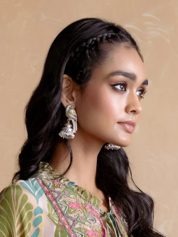 Ruhi_Bird_92.5_Silver_Plated_Jhumka
