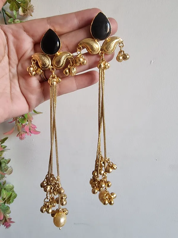 AMBI_LONG_BLACK_KASHMIRI__GHOONGROO_EARRINGS_FOR_WOMEN