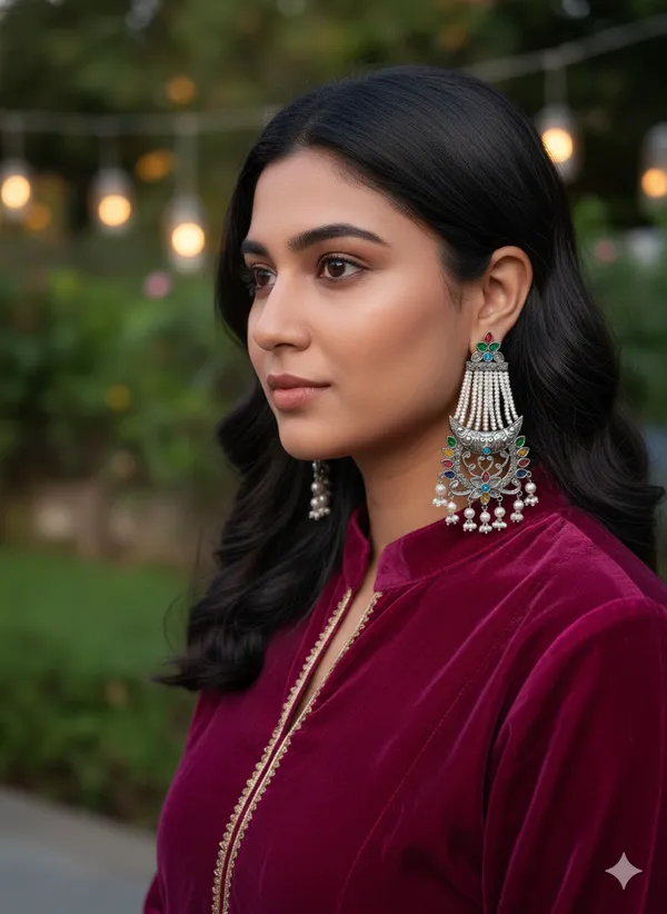 VARSHA_RAINFALL_PEARLS_BRASS_EARRINGS_FOR_WOMEN