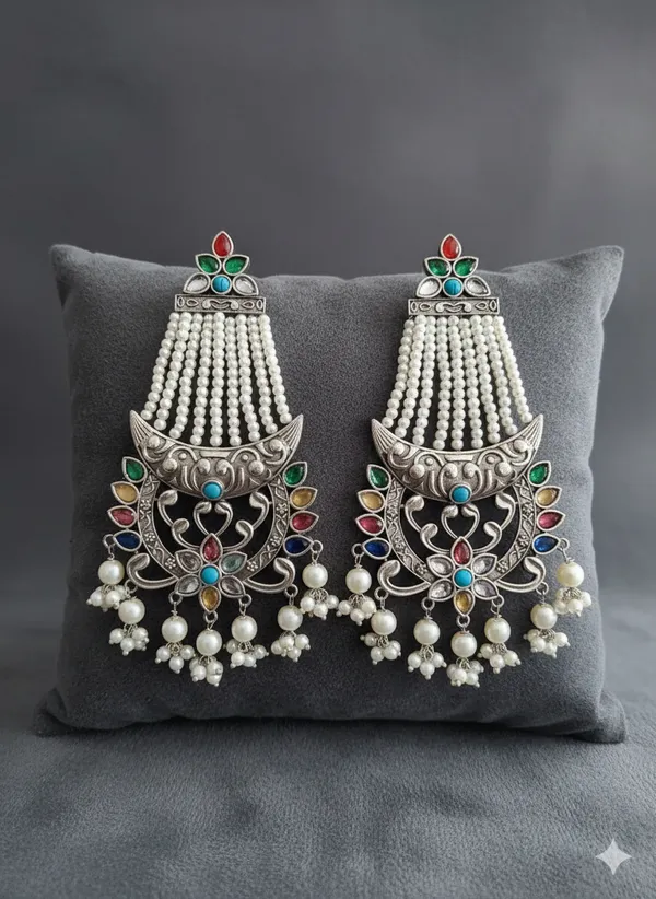 VARSHA_RAINFALL_PEARLS_BRASS_EARRINGS_FOR_WOMEN