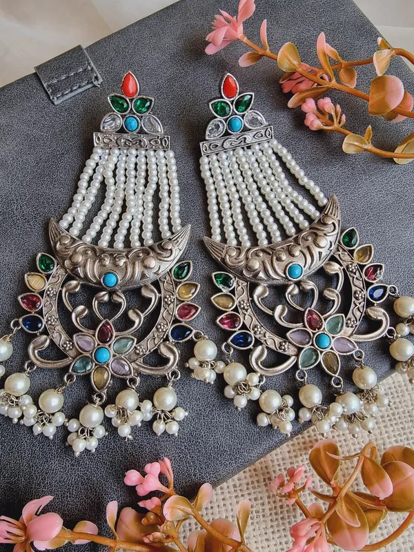 VARSHA_RAINFALL_PEARLS_BRASS_EARRINGS_FOR_WOMEN