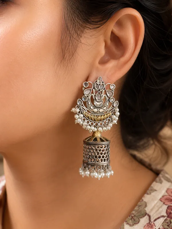 KASHISH_DUALTONE_BRASS_BASE_EARRINGS_FOR_WOMEN