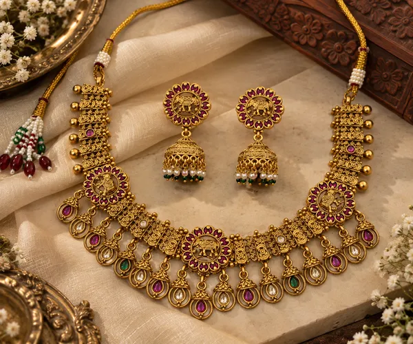 BHOOMI_GOLD_PLATED_HERITAGE_CHOKER_SET_WITH_EARRINGS