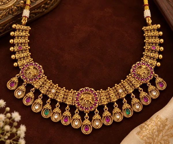 BHOOMI_GOLD_PLATED_HERITAGE_CHOKER_SET_WITH_EARRINGS