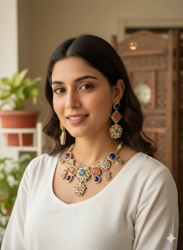 PANCHE_FIRE_STONE_PREMIUM_NECKLACE_FOR_WOMEN