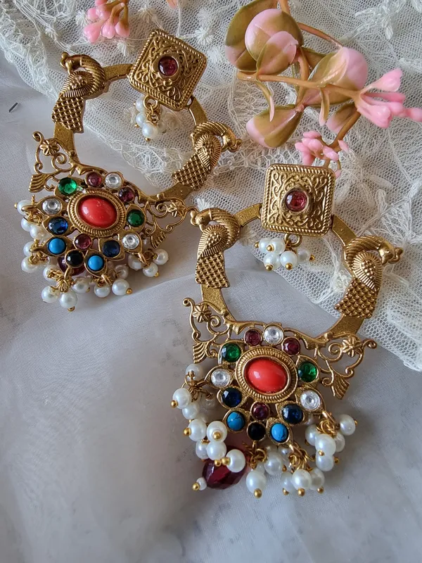 AAVYA_GOLD_PLATED_NAVRATAN_EARRINGS_FOR_WOMEN