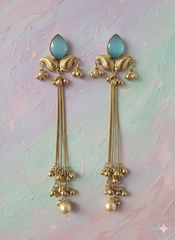 AMBI_LONG_SKYBLUE_KASHMIRI__GHOONGROO_EARRINGS_FOR_WOMEN