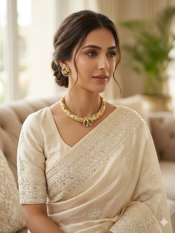 RADHA_NAVRATAN__GOLD_PLATED_NACKLACE_SET_WITH_EARRINGS